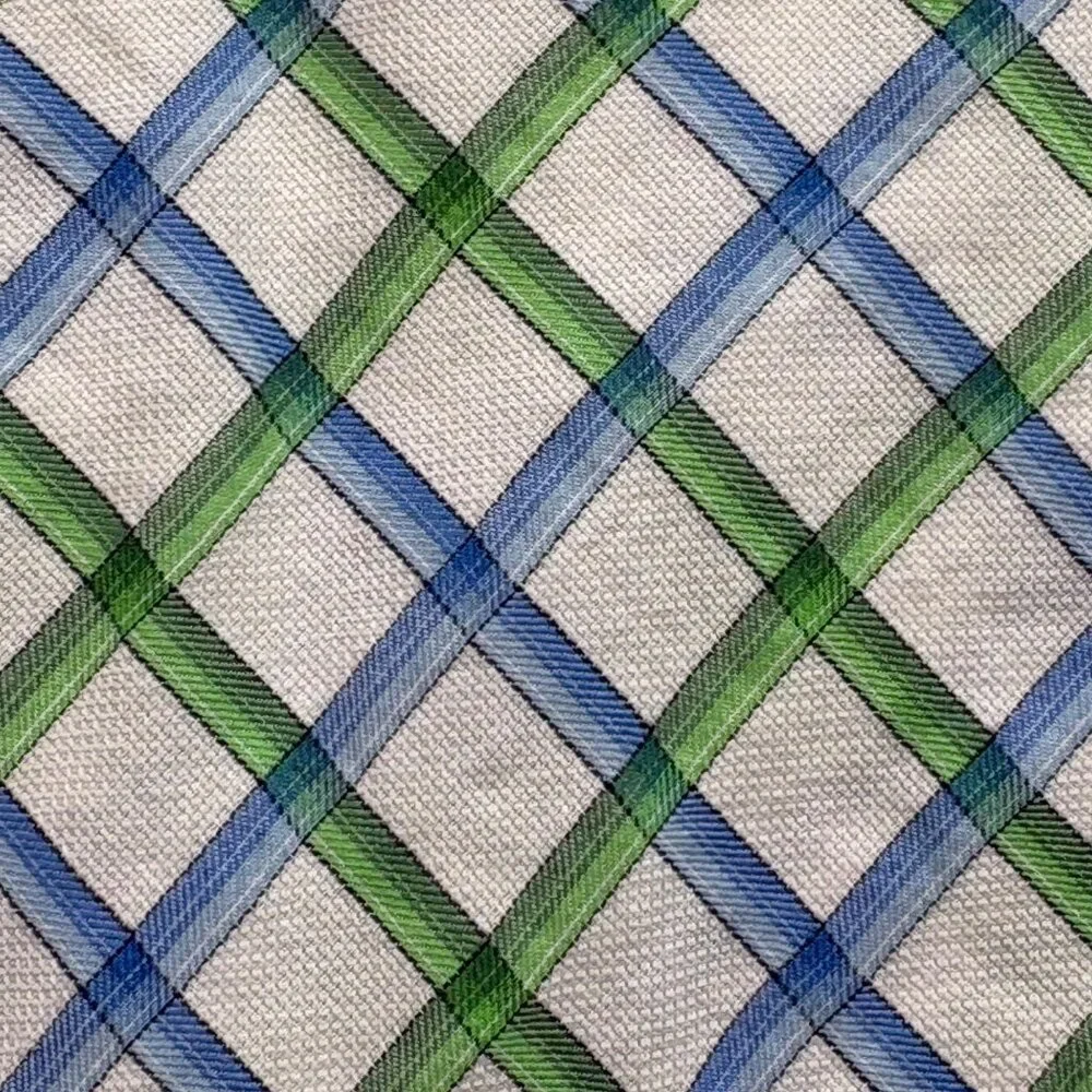 Banana Republic Shirt Mens L Blue Green Check Classic Fit Preppy Office Everyday